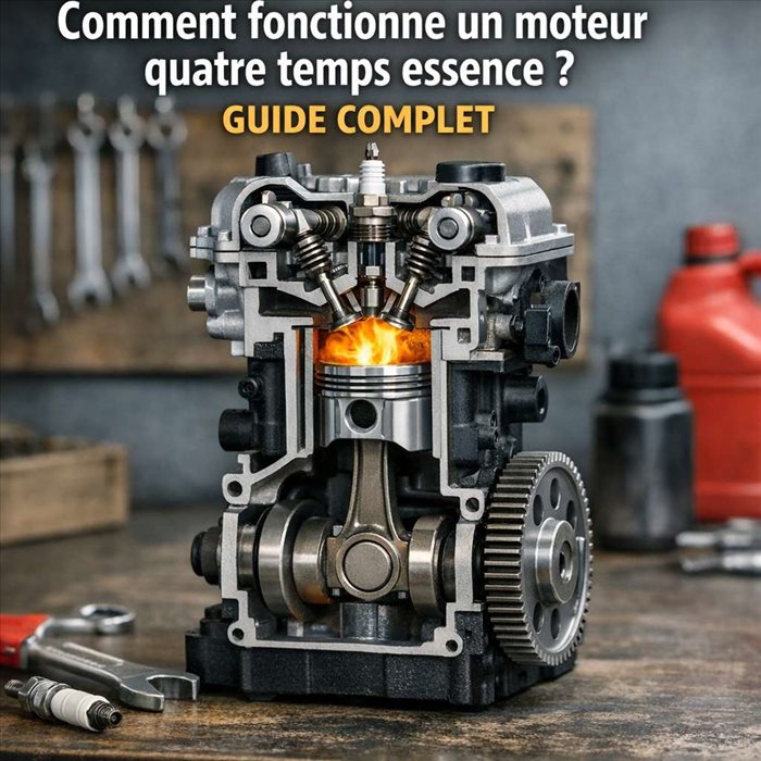 Comment fonctionne un moteur quatre temps essence ?