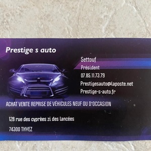 Prestige s auto, un expert en vente de véhicules à Cluses